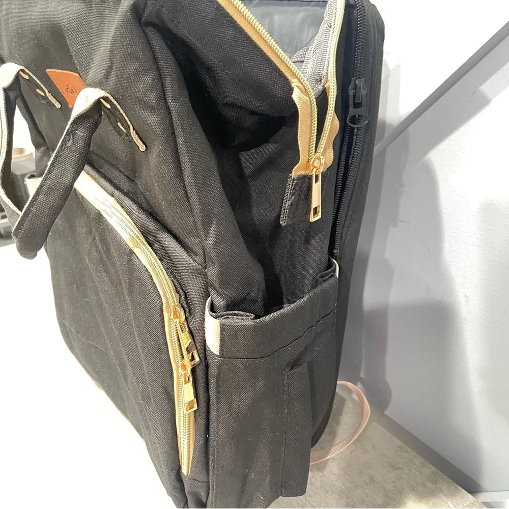 Black and Tan Diaper Bag